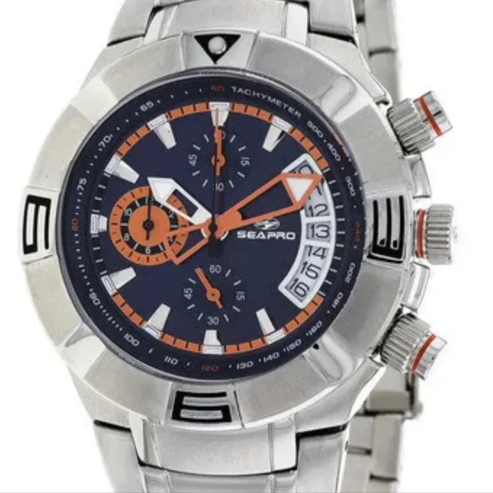 Seapro Men's SP3321 TX Diver Analog Display Quartz Silver Watch